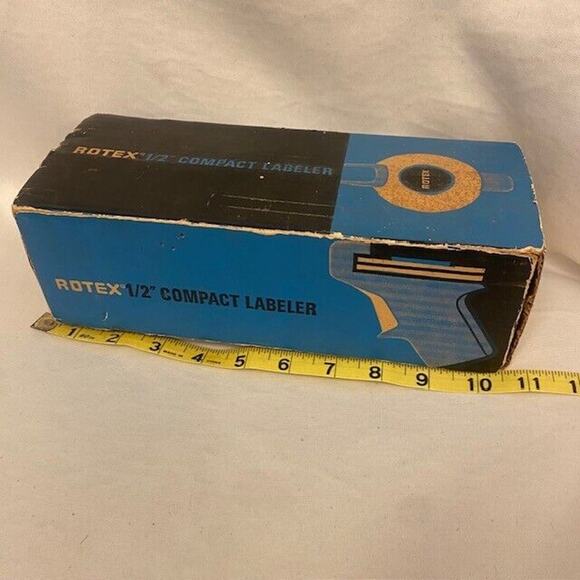 Vintage Rotex Label Maker 1/2 inch Compact Labeler Box Tape 4025-00 - Picture 9 of 9
